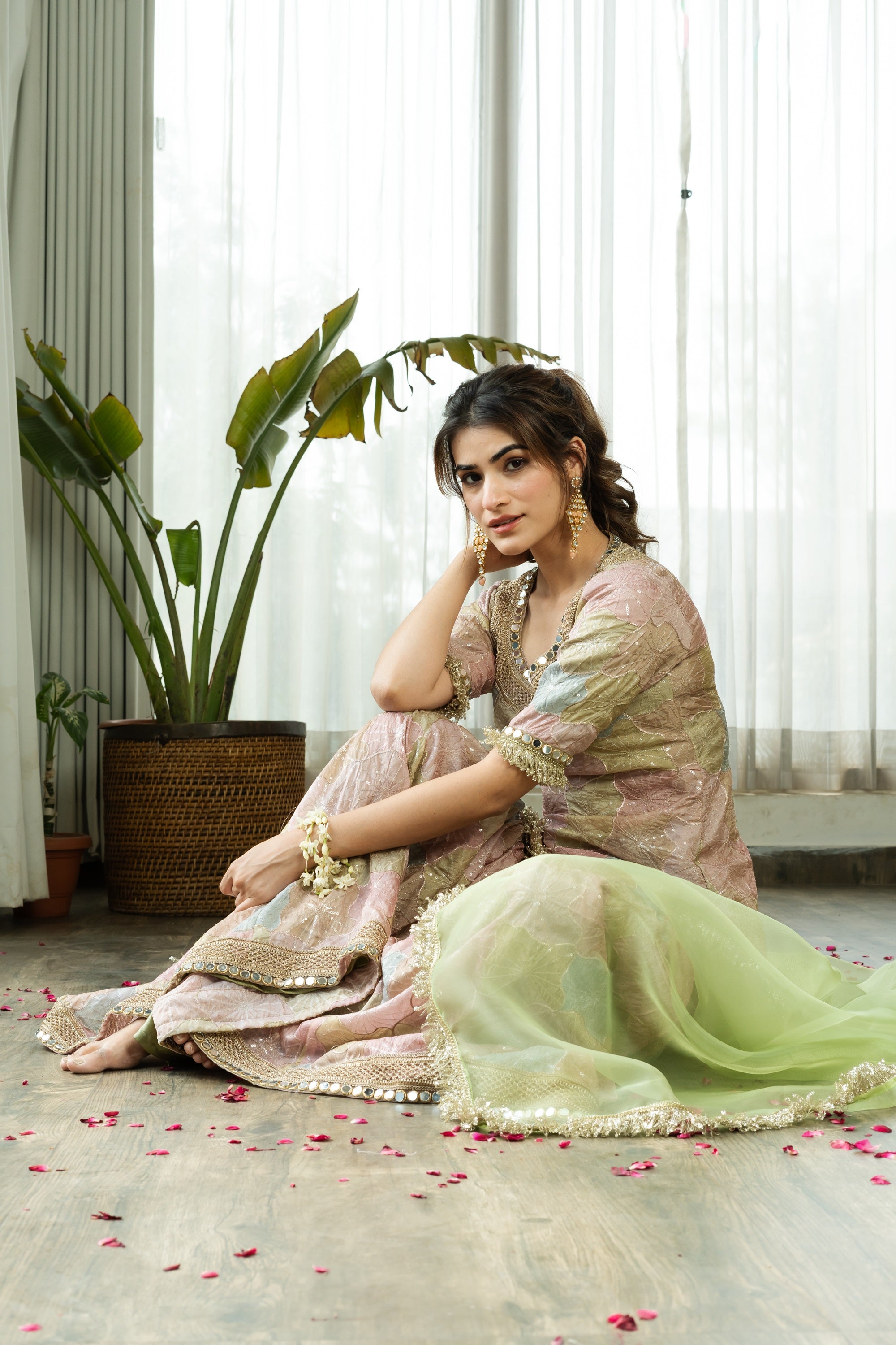 RAAG GEORGETTE SHARARA SET WITH DUPATTA - Sarnya