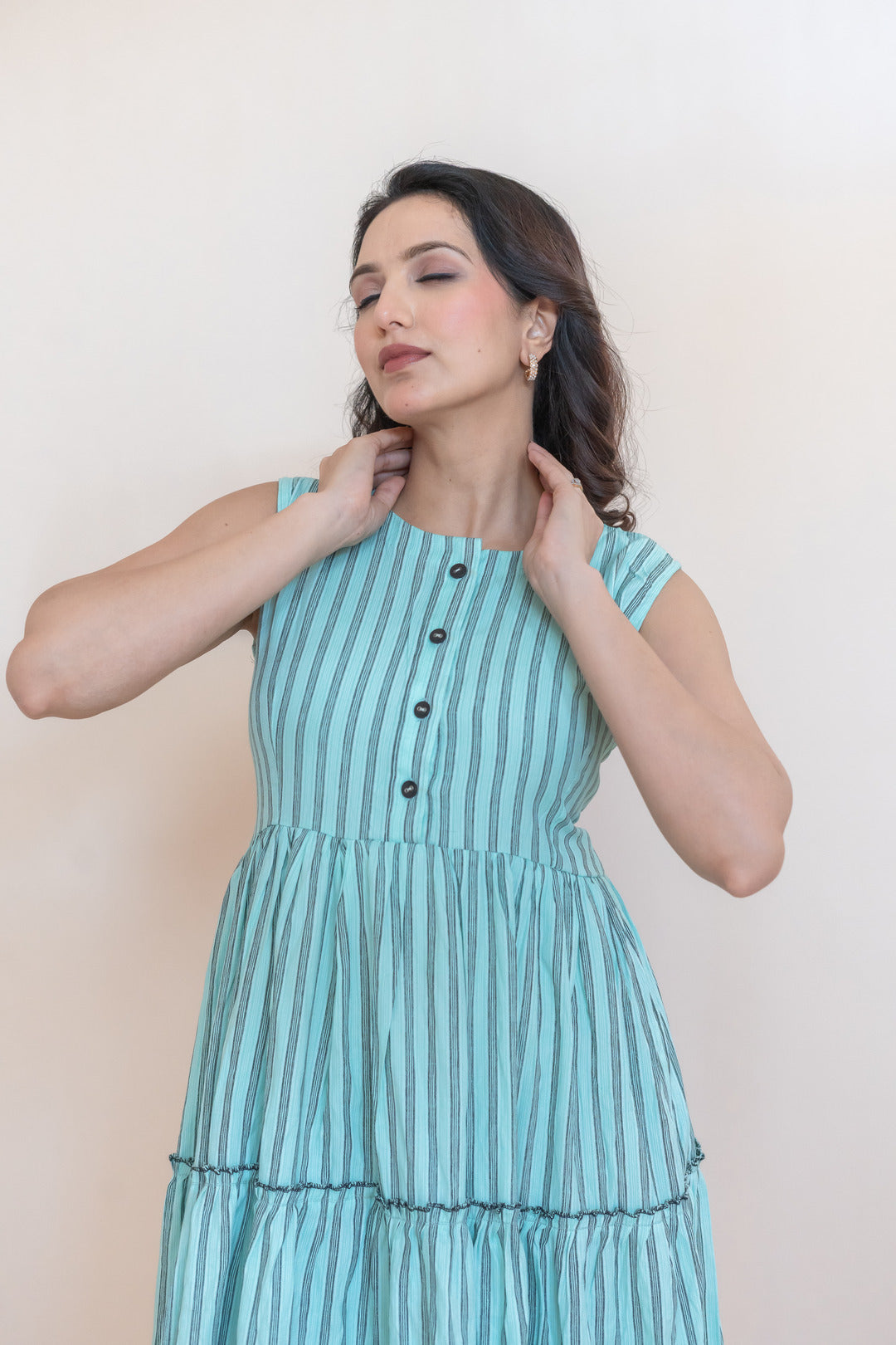 MIST COTTON SLUB DRESS