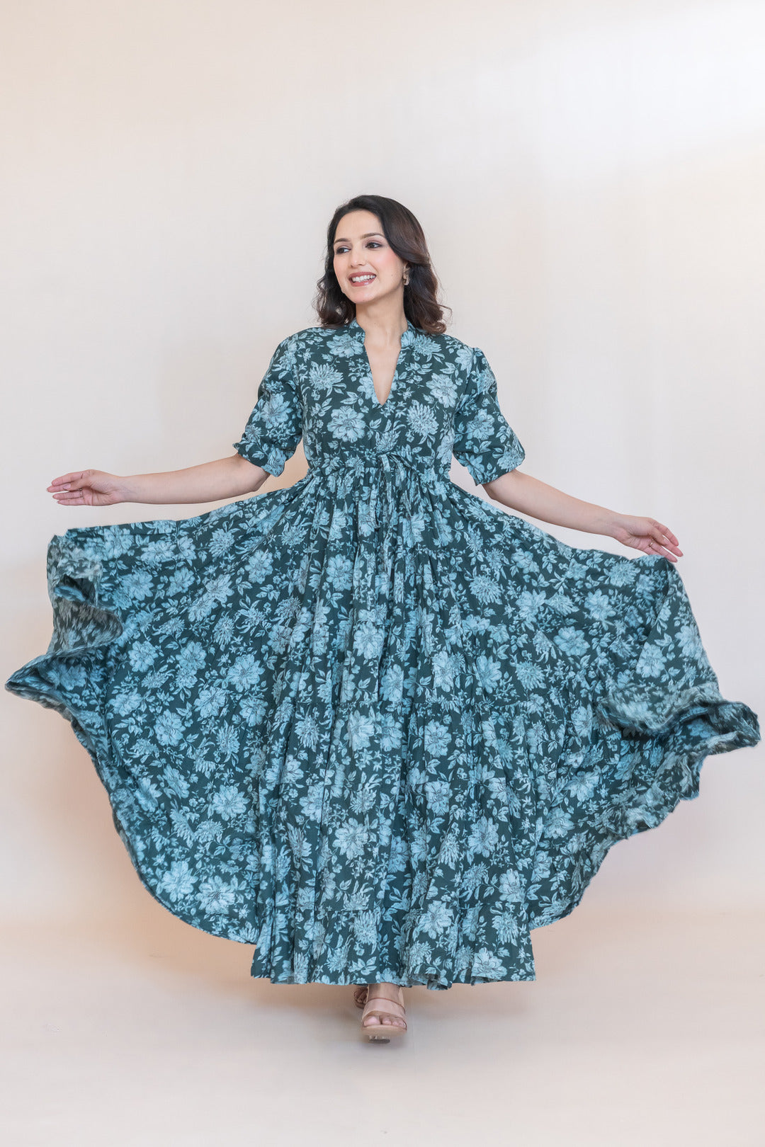 FARHAT COTTON FLARD DRESS