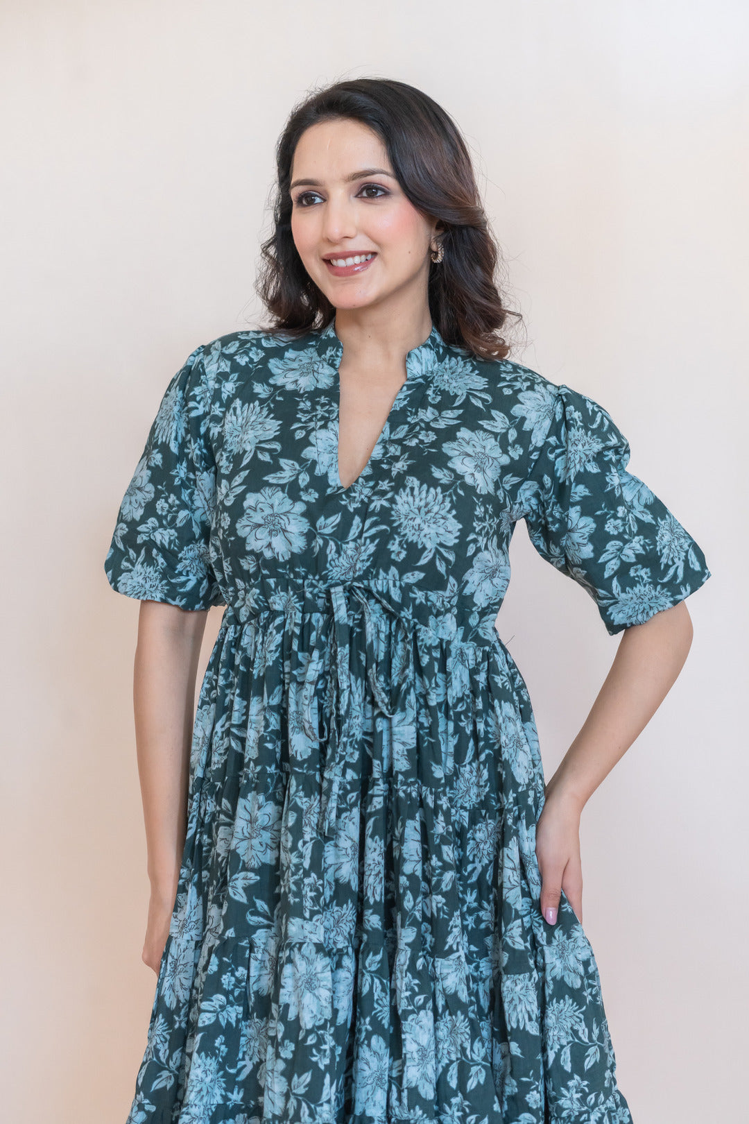 FARHAT COTTON FLARD DRESS