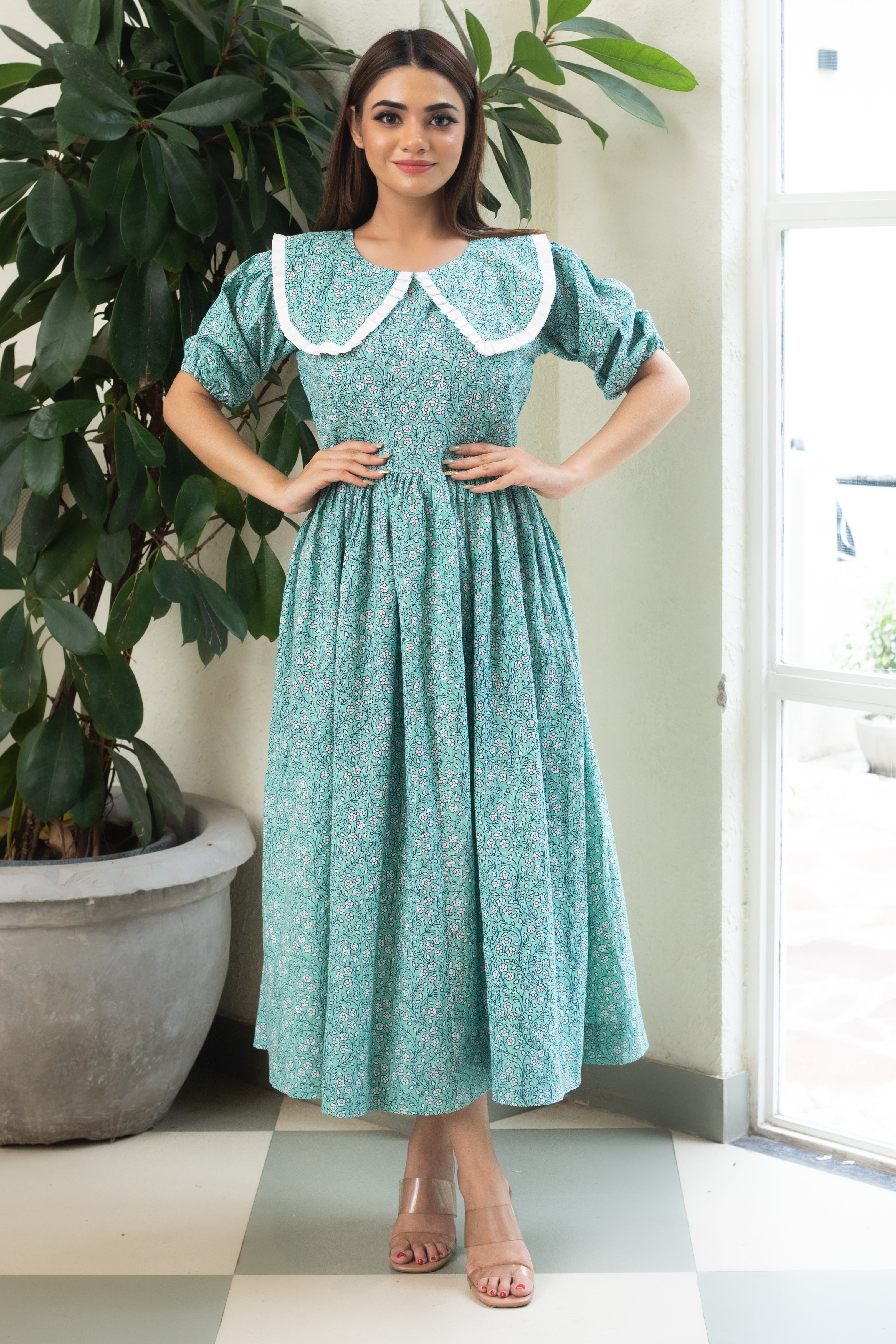 AQUA GREEN BREEZY DRESS