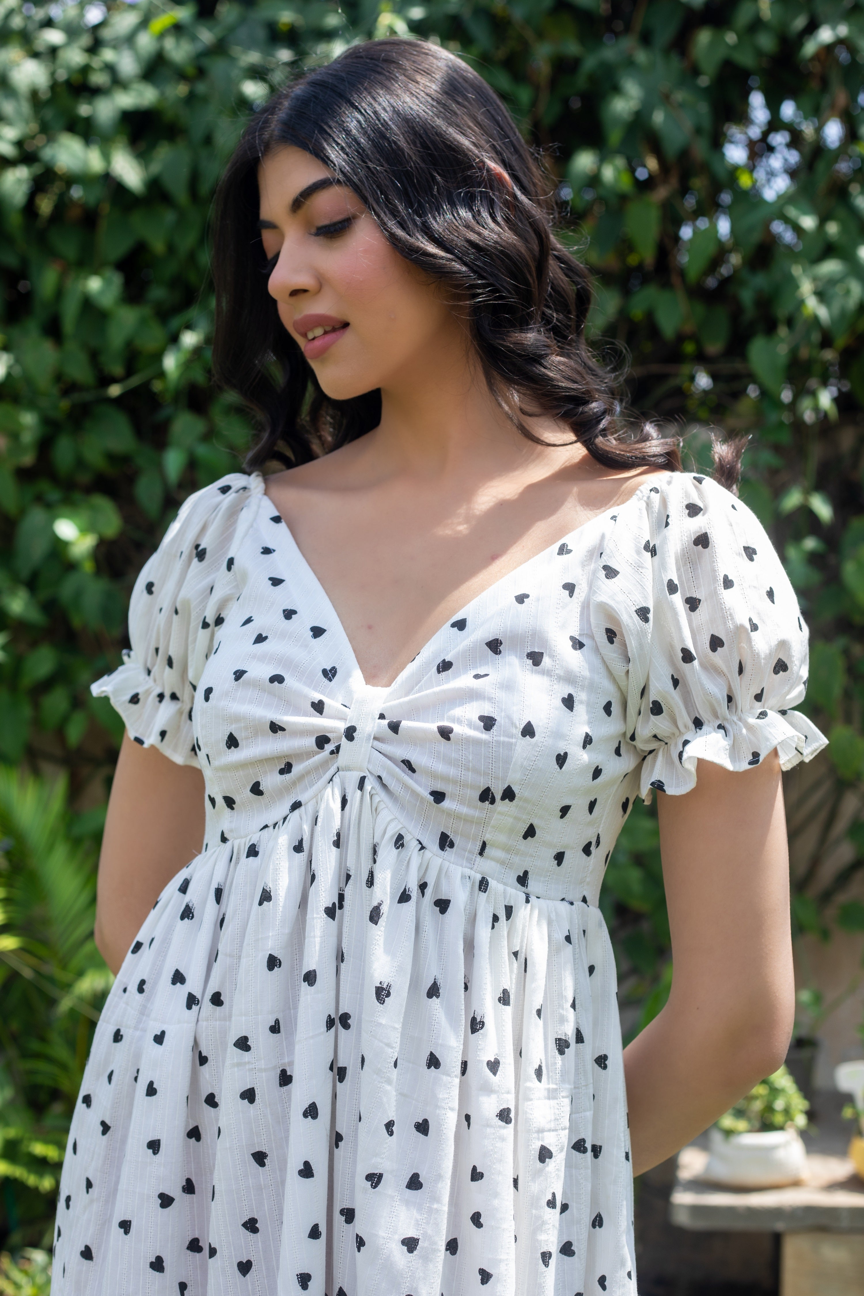 LITTLE HEART WHITE DRESS - Sarnya