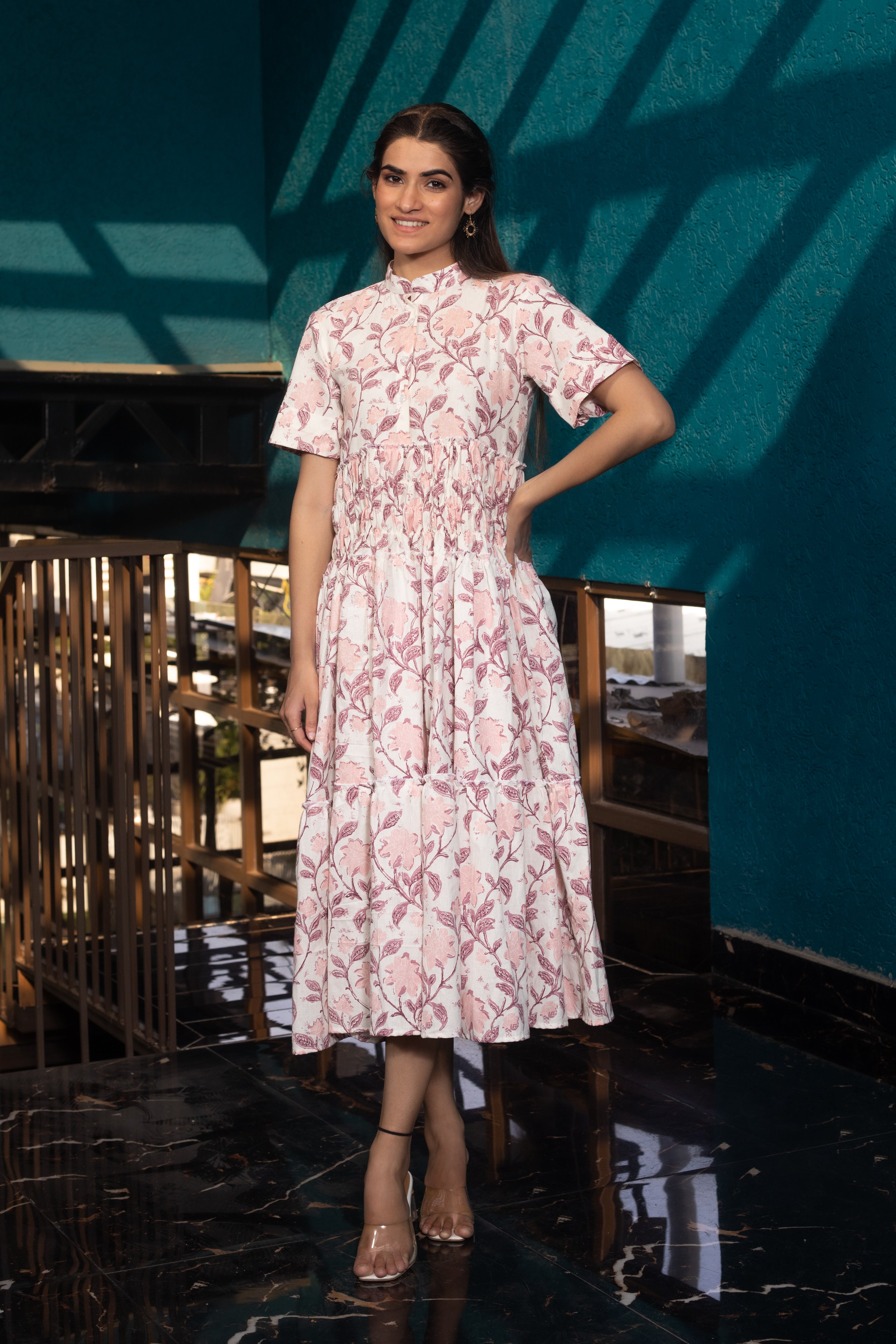 JUNO PEACH DRESS - Sarnya