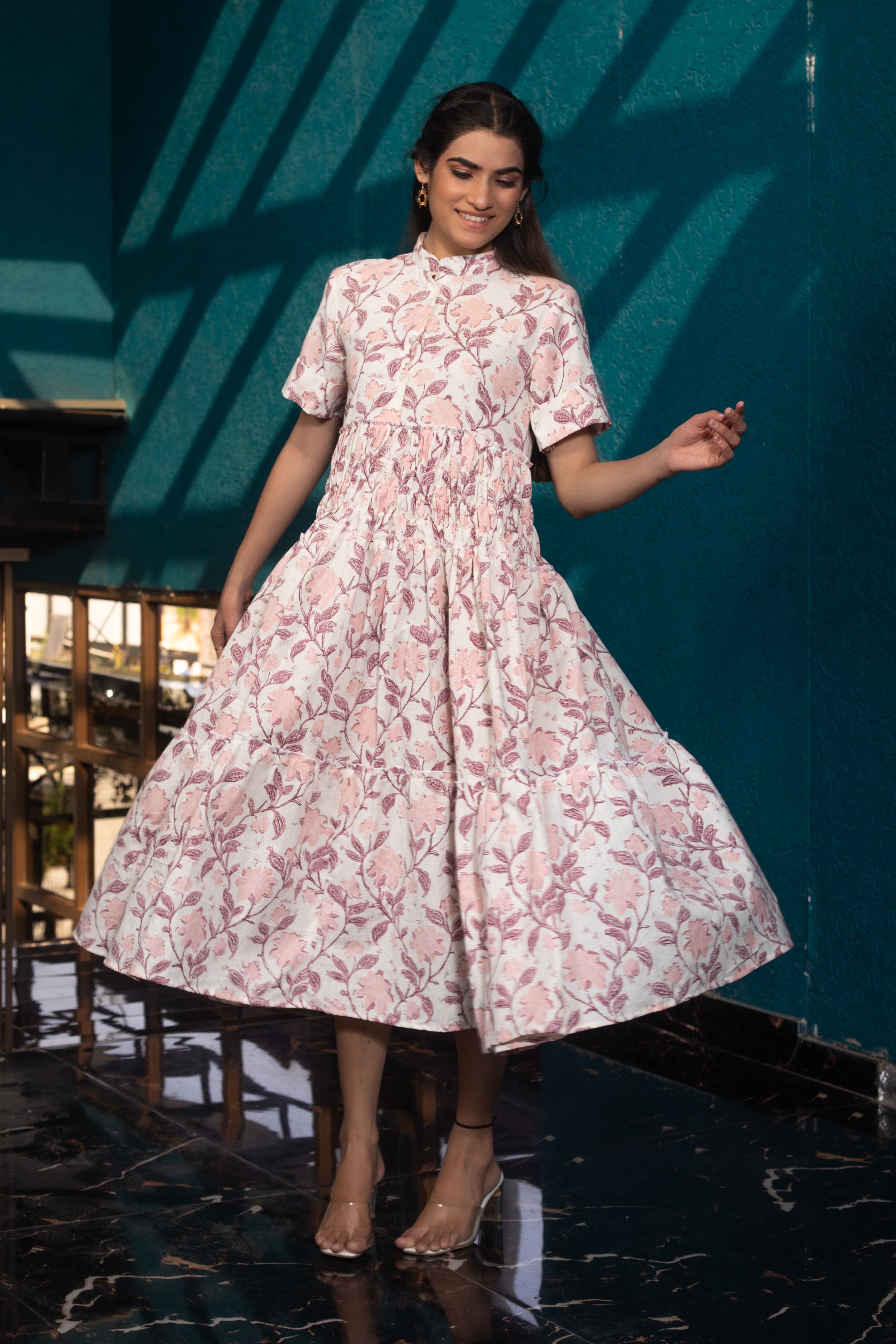 JUNO PEACH DRESS - Sarnya