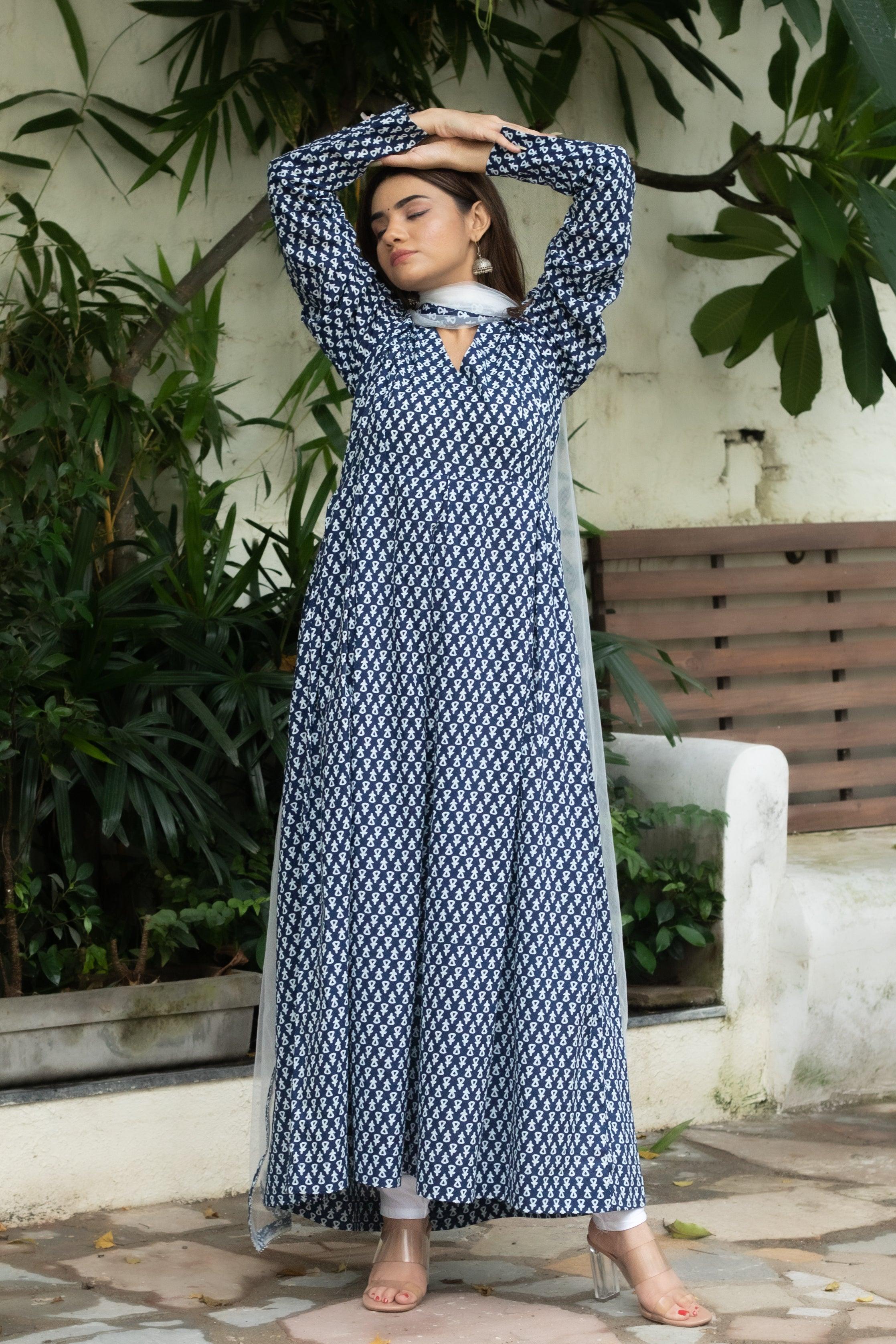 EVA INDIGO SUIT SET - Sarnya