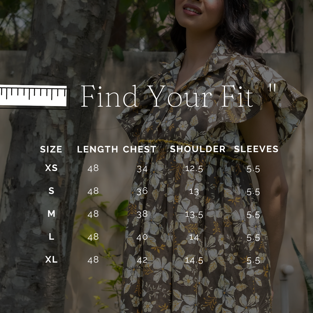 SHADOW FLORAL DRESS - Sarnya
