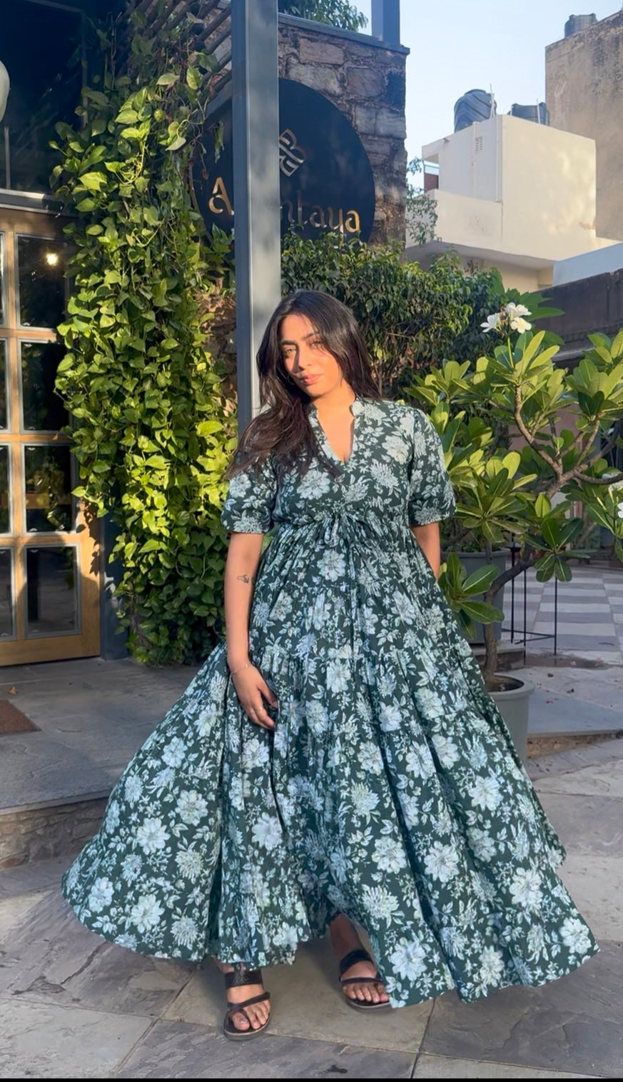 FARHAT COTTON FLARD DRESS