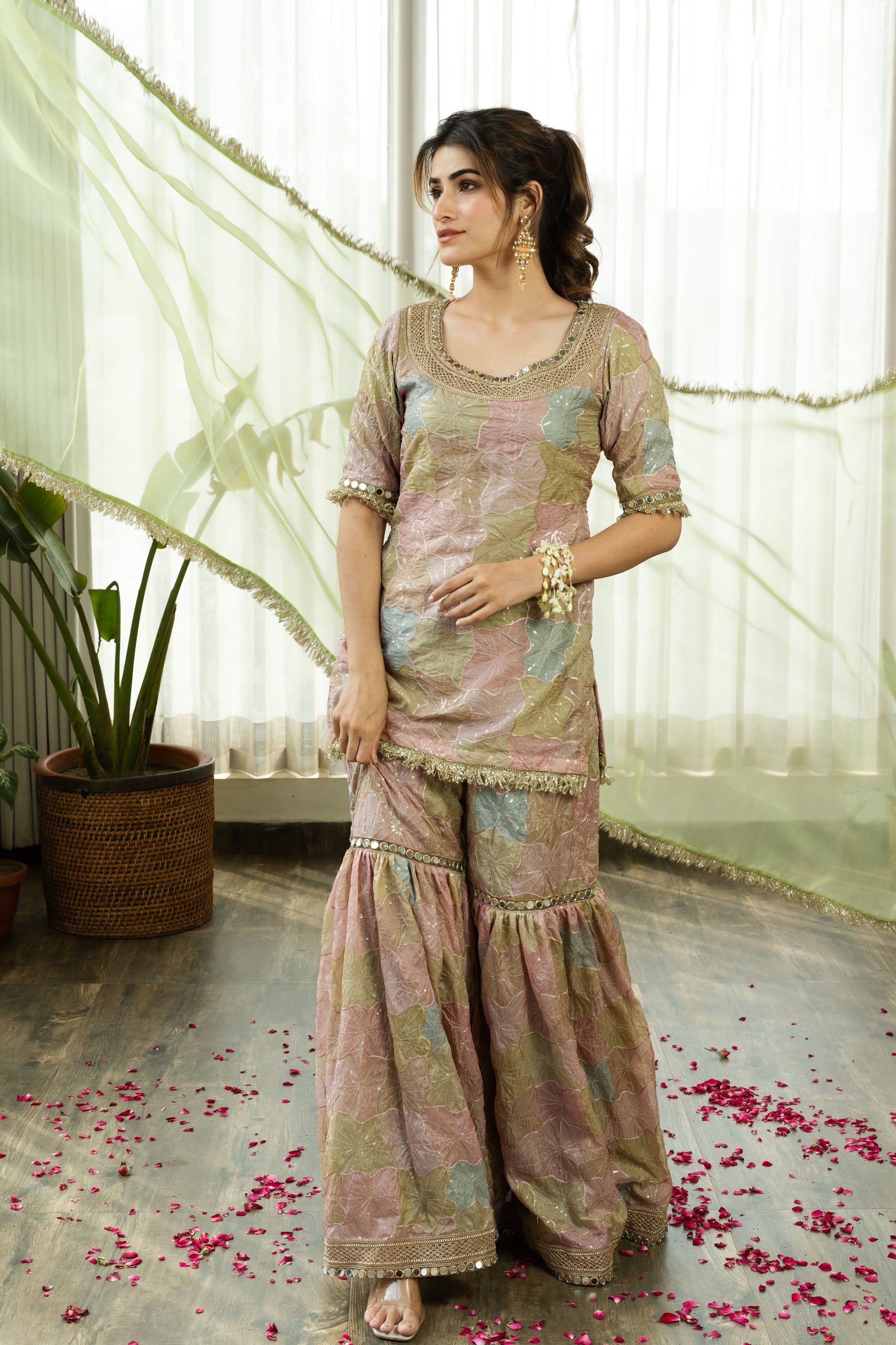 RAAG GEORGETTE SHARARA SET WITH DUPATTA - Sarnya