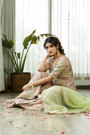 RAAG GEORGETTE SHARARA SET WITH DUPATTA - Sarnya