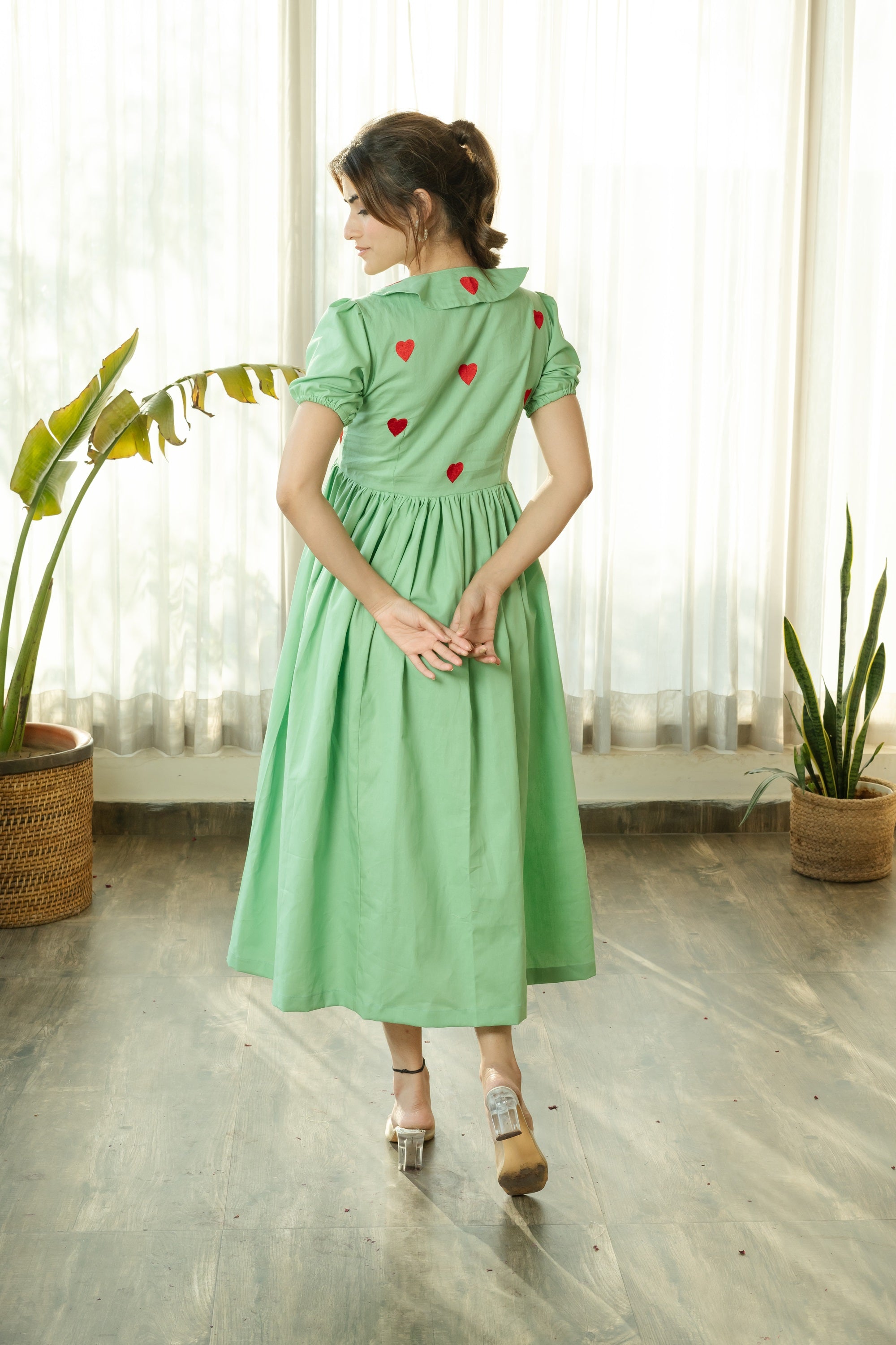 PISTACHIO HEART DRESS - Sarnya