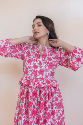 BASANTI COTTON FLORAL DRESS