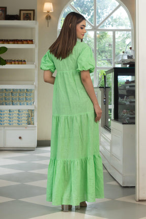 GREEN BREZZY DRESS - Sarnya