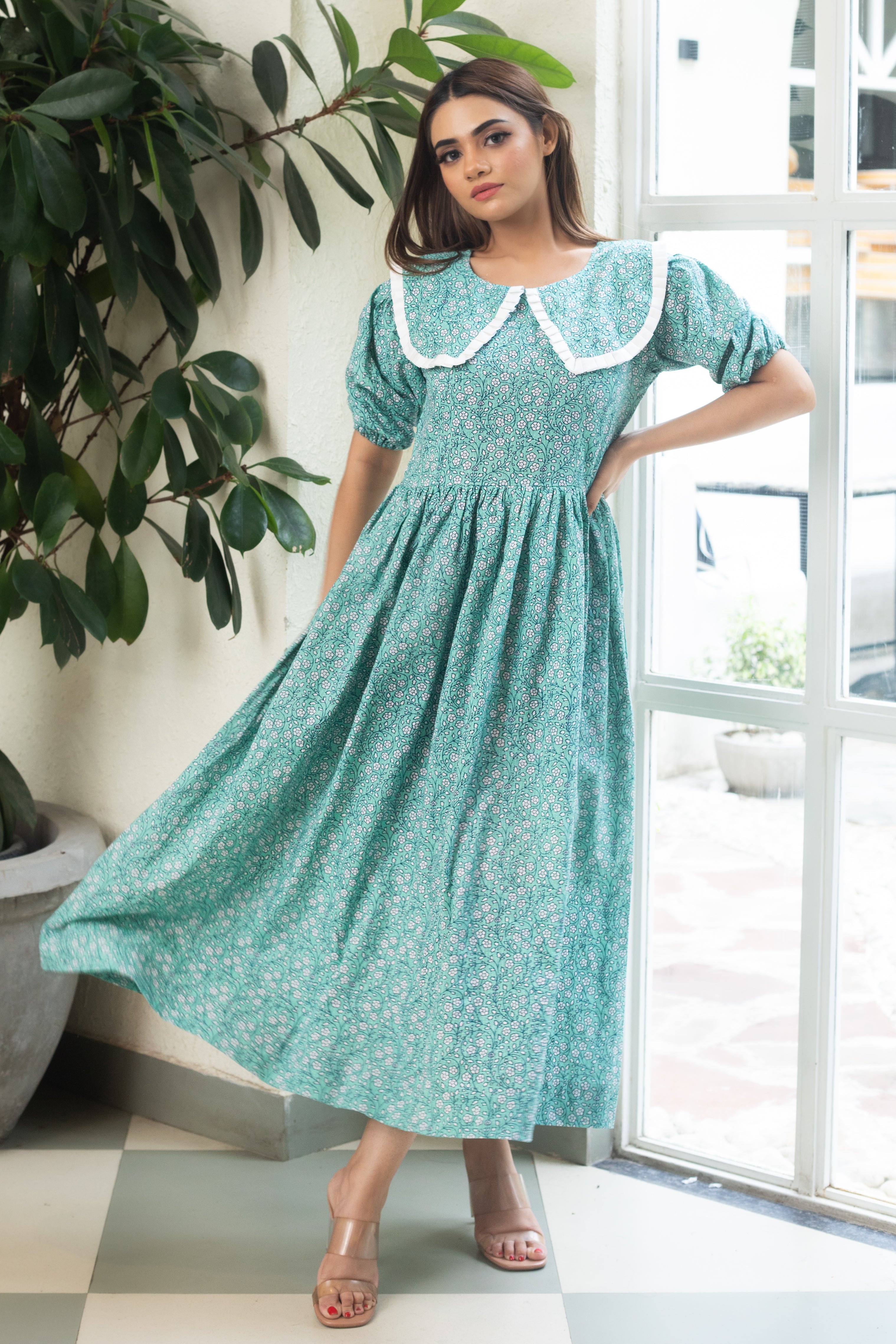 AQUA GREEN BREEZY DRESS