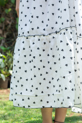 LITTLE HEART WHITE DRESS - Sarnya