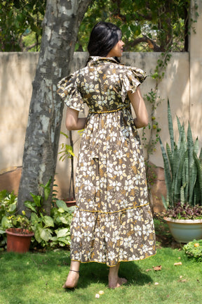 SHADOW FLORAL DRESS - Sarnya