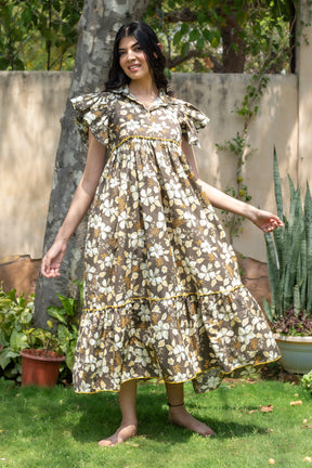 SHADOW FLORAL DRESS - Sarnya