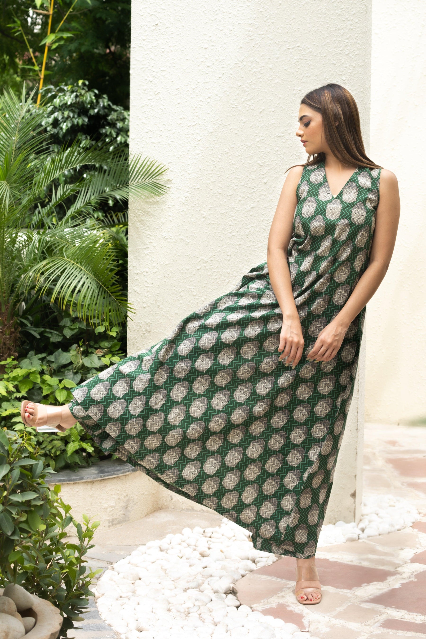 BUDDHA GREEN KURTA - Sarnya