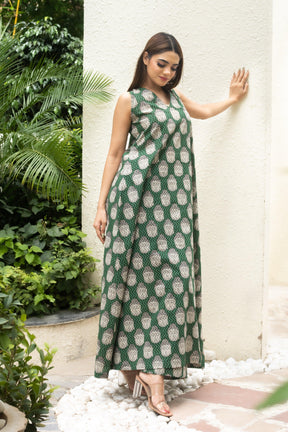 BUDDHA GREEN KURTA - Sarnya