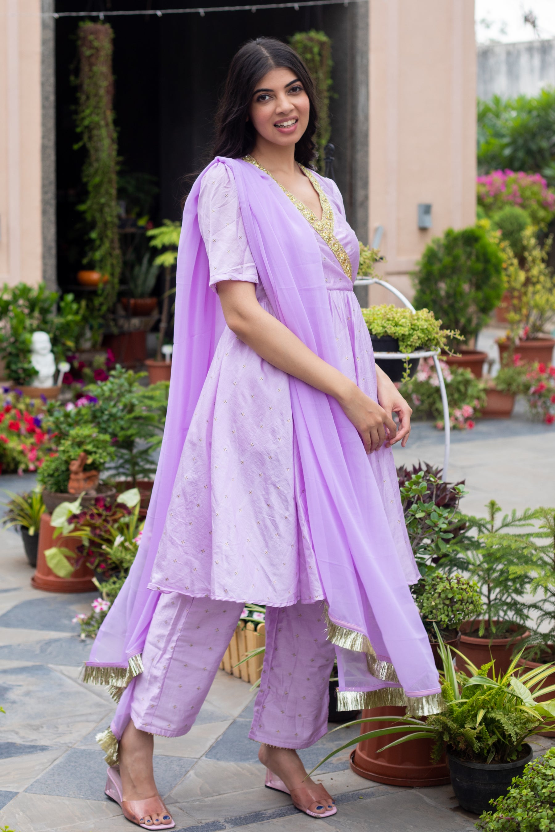 GOLDEN MAUVE SUIT SET - Sarnya