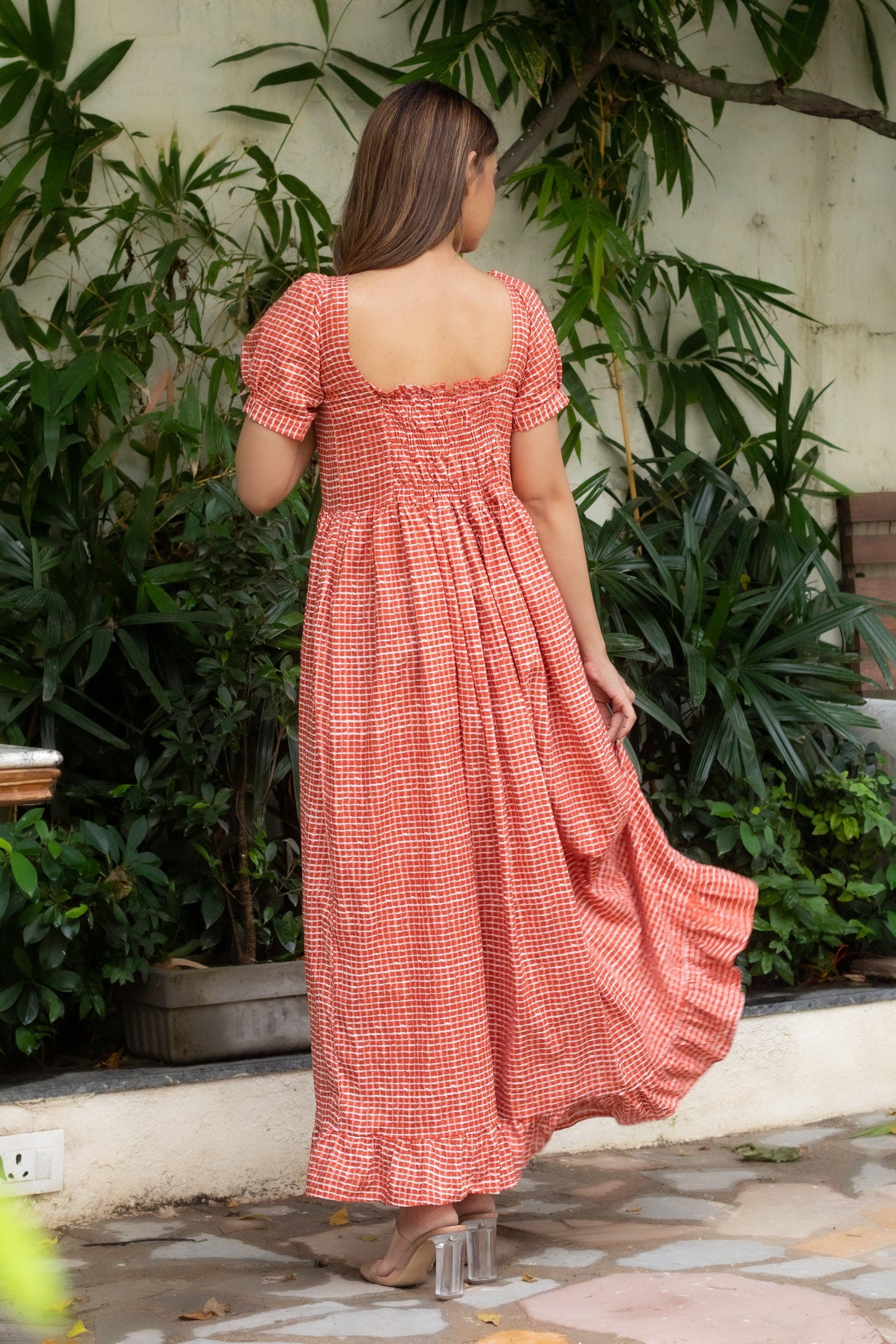 MARIGOLD PLAID DRESS - Sarnya
